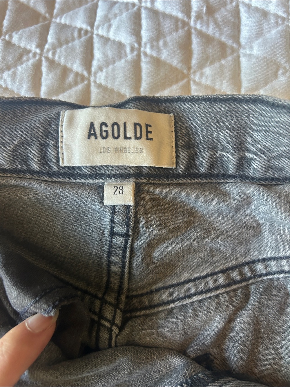 Agolde Women's Gray Denim Jeans - Neutral Wash
